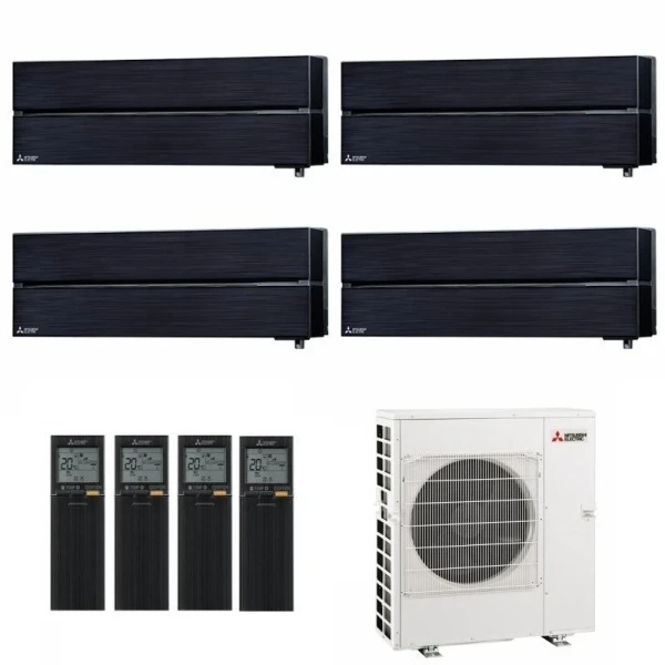 Mitsubishi Cuatro Split 9+9+9+9 Btu Negro ónix MXZ-4F80VF4