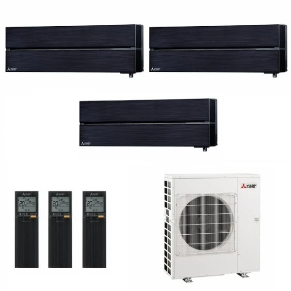 Mitsubishi Tres Split 9+9+18 Btu Negro ónix MXZ-3F54VF4