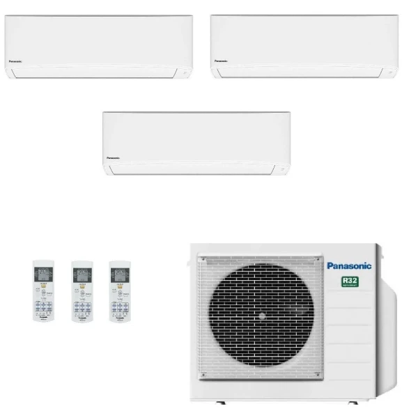 Acondicionado Panasonic Tres Split 7+12+12 TZ compacto CU-3Z52TBE