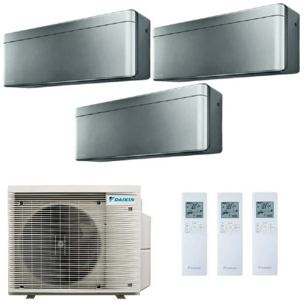 Daikin Tres Split 7+7+7 Stylish Plateado 3MXM40A9