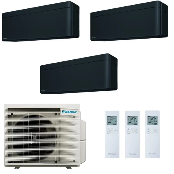 Aire acondicionado Daikin Tres Split 7+7+7 Stylish Negro 3MXM40A9