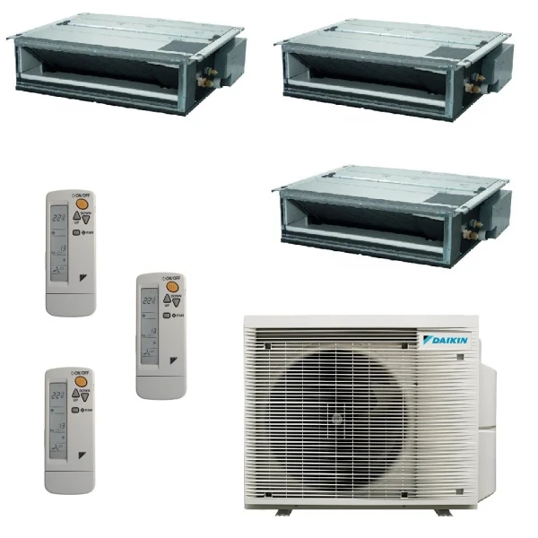 Aire acondicionado Daikin Tres Split 9+9+9 FDXM-F9 BRC4C65 3MXM52A9