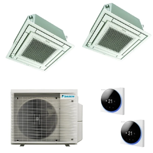 Daikin Dual Split 9+9 Cassette 2MXM50A9 BRC1H52-W-K-S