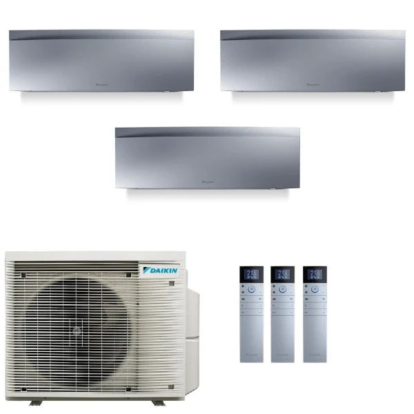 Aire acondicionado Daikin Tres Split 7+7+7 Emura Plateado 3MXM40A9