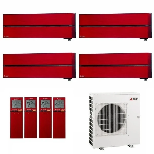 Mitsubishi Cuatro Split 9+9+9+12 Btu Rojo Rubí MXZ-4F72VF4