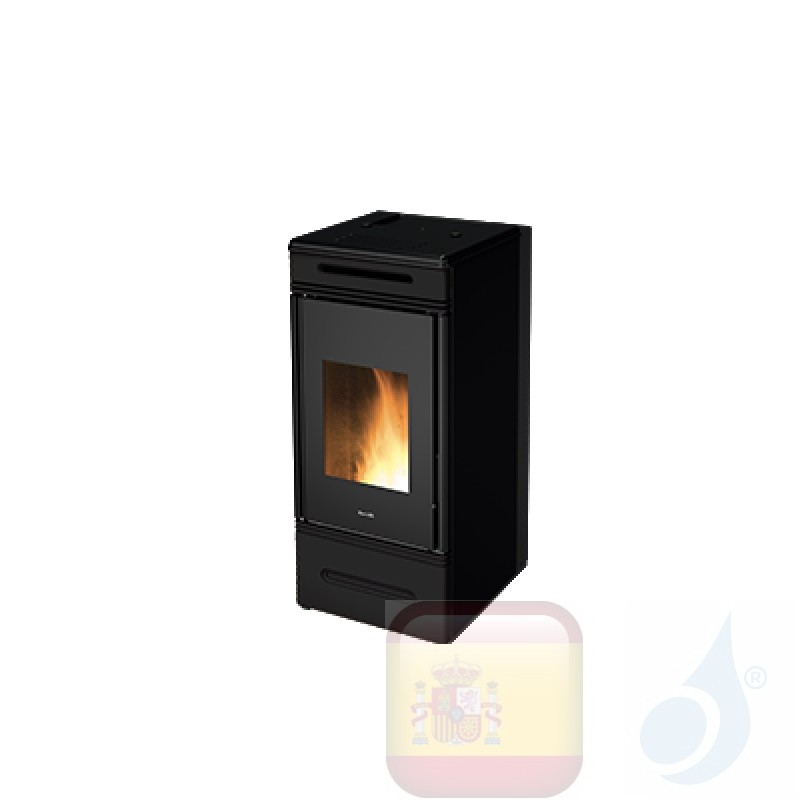 Estufa termo de pellets Ravelli 14.6 kW HRV 140 TOUCH cerámico Negro