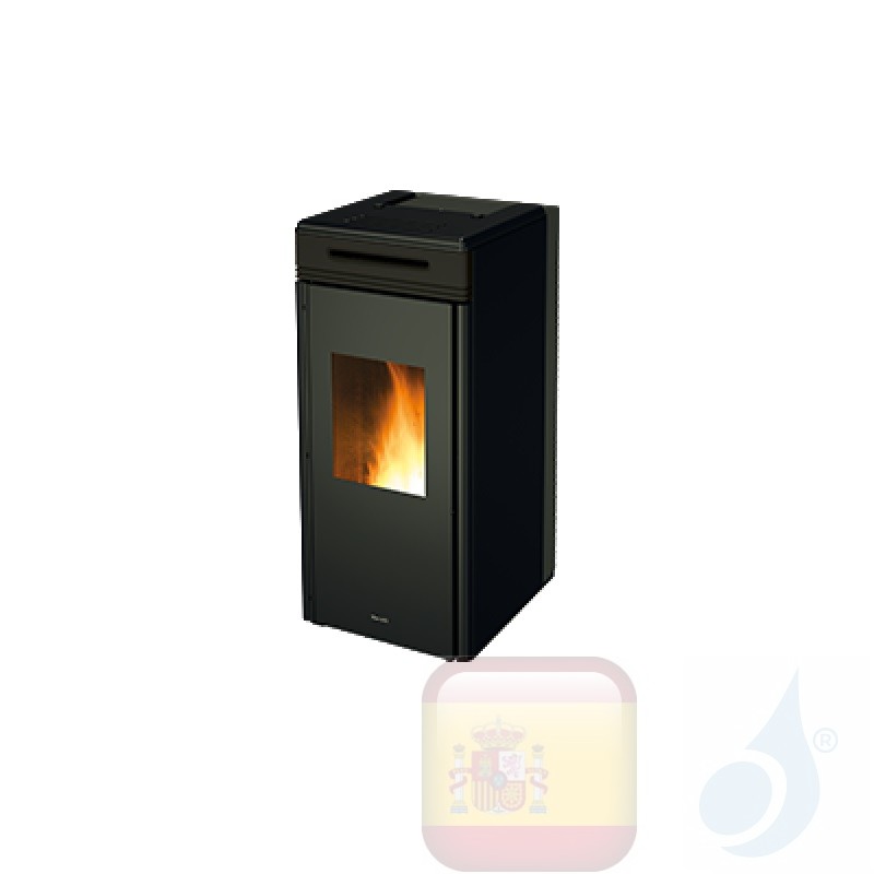 Estufa termo de pellets Ravelli 10.1 kW HRV 100 TOUCH cerámico Negro